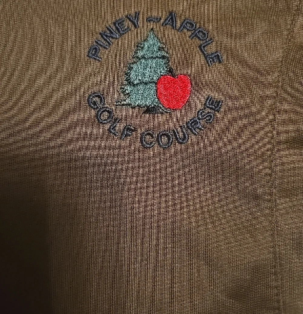 Piney-Apple Golf Quarter-Zip Pullover Jacket - Brown - Picture 2 of 3